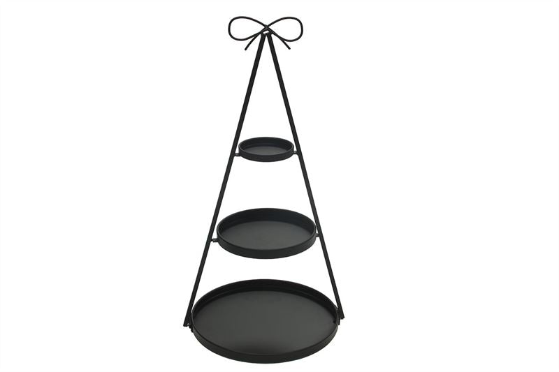 Etagere 3lagen strik D.25H.66cm.