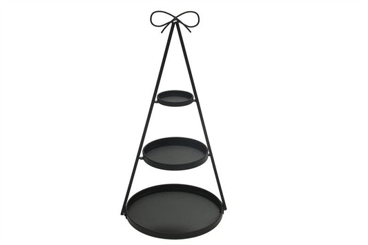 Etagere 3lagen strik D.25H.66cm.