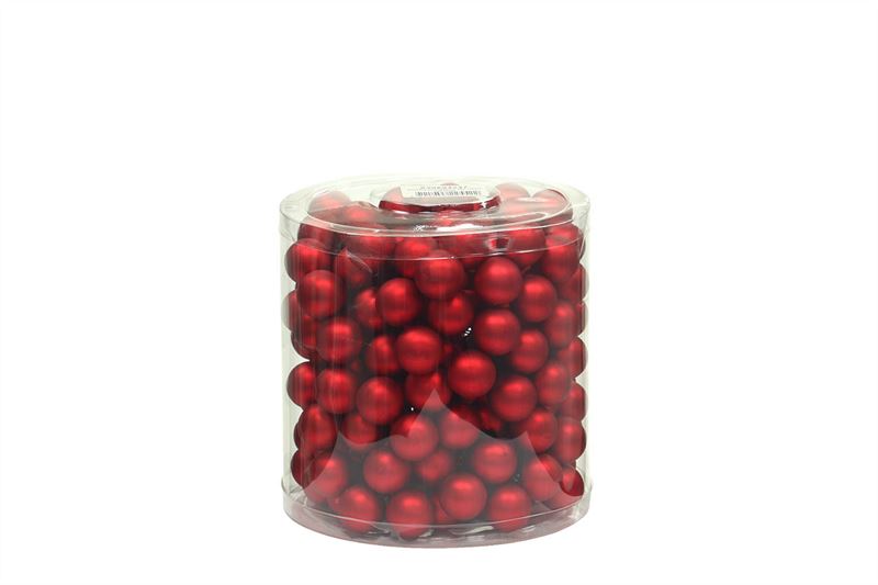 Glasbal 25mm rood mat. op dr.144st.