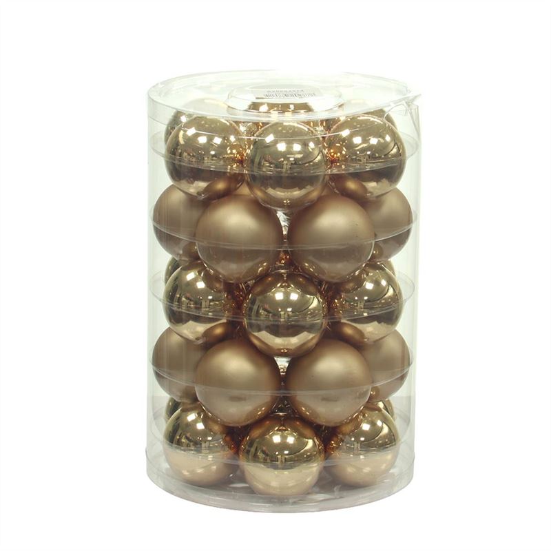 Kerstbal glas 57mm goud combi 30/ko