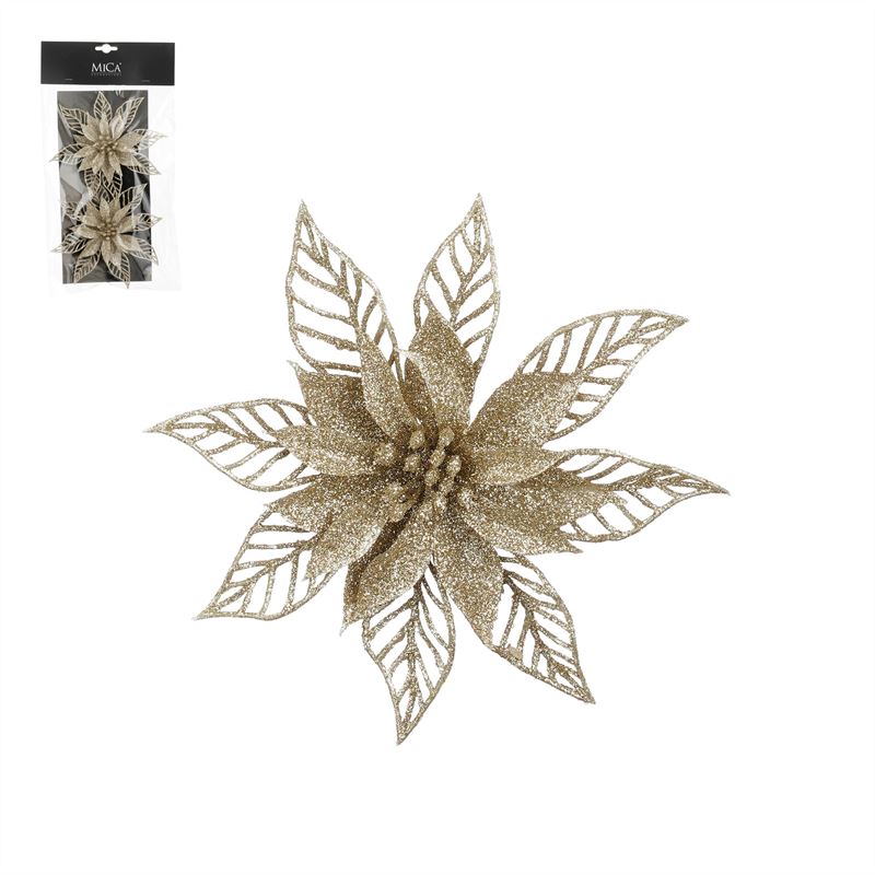 Clip poinsettia champ h2xd16cm 2/se