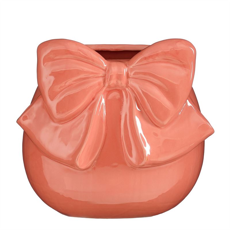 Vaas strik roze h24xd25,5cm
