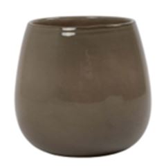 Vase Tove solid taupe h17,5 d18