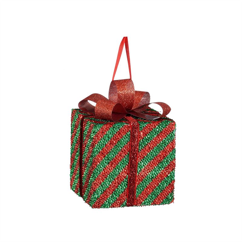 Kado streep rood gr h12xd10cm