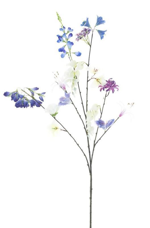 Mixed flower spray  blue 119cm