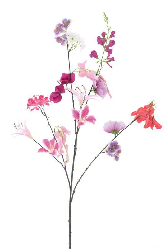 Mixed flower spray  pink 119cm