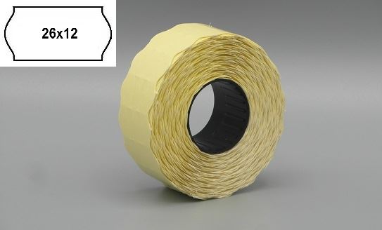 Prijsetiket afneembaar 26x12mm wit