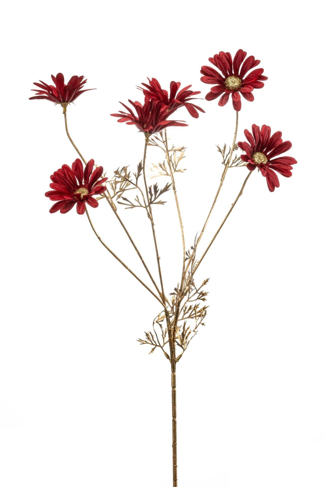 Daisy spray red/gold 80cm