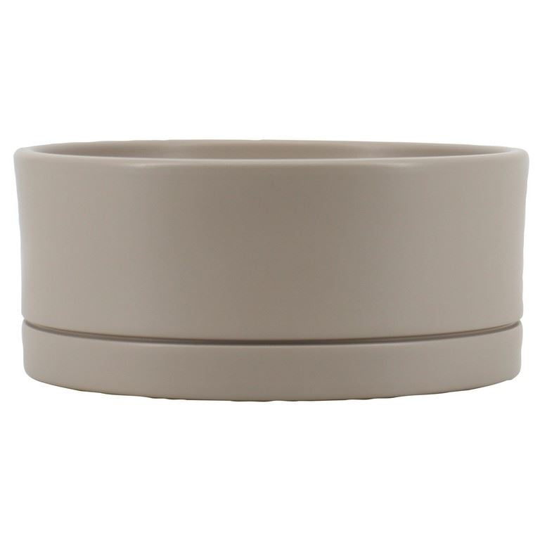 Schaal Lynn d18.5 h9cm taupe mat