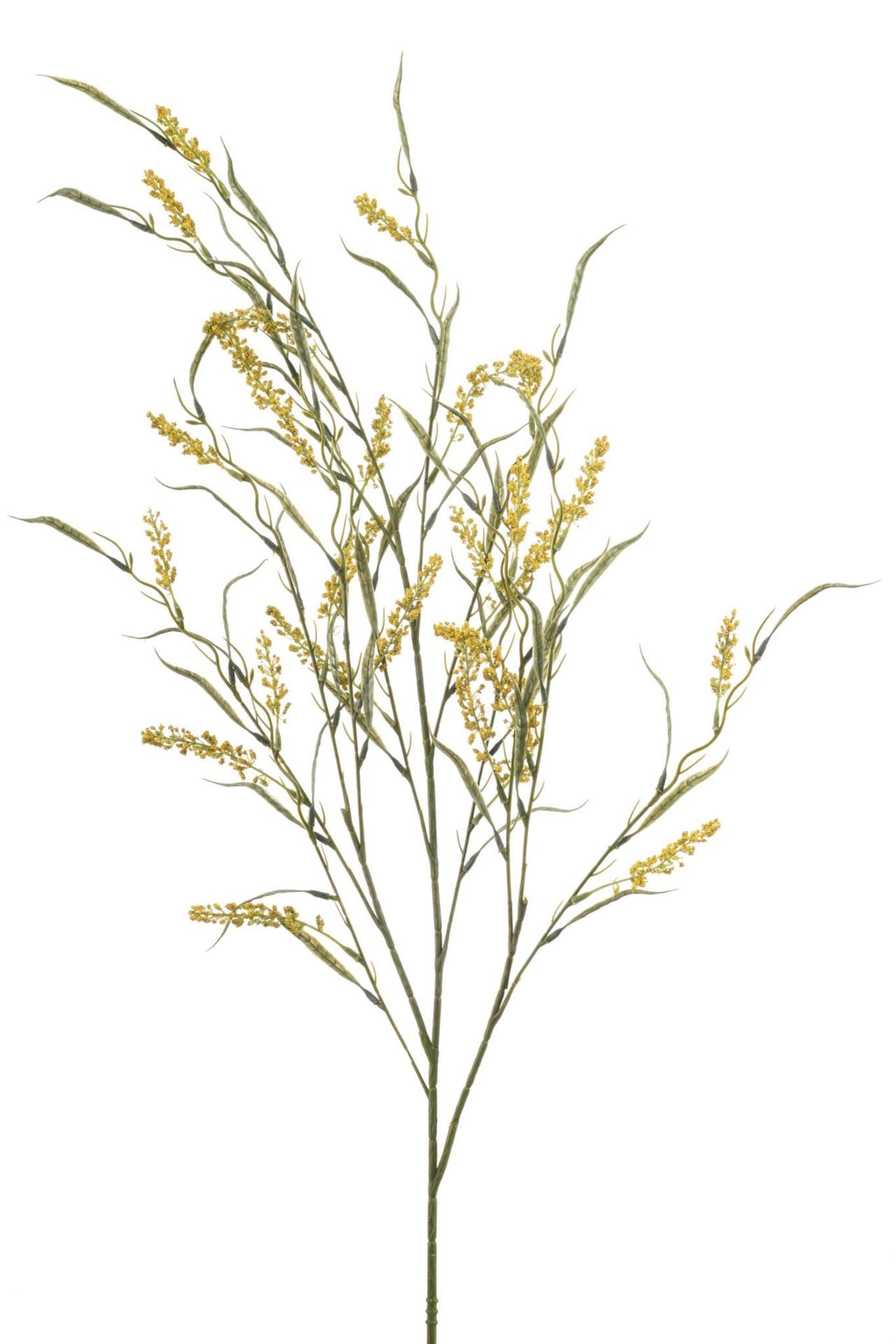 Grass flower spray yellow 110cm