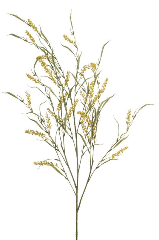 Grass flower spray yellow 110cm
