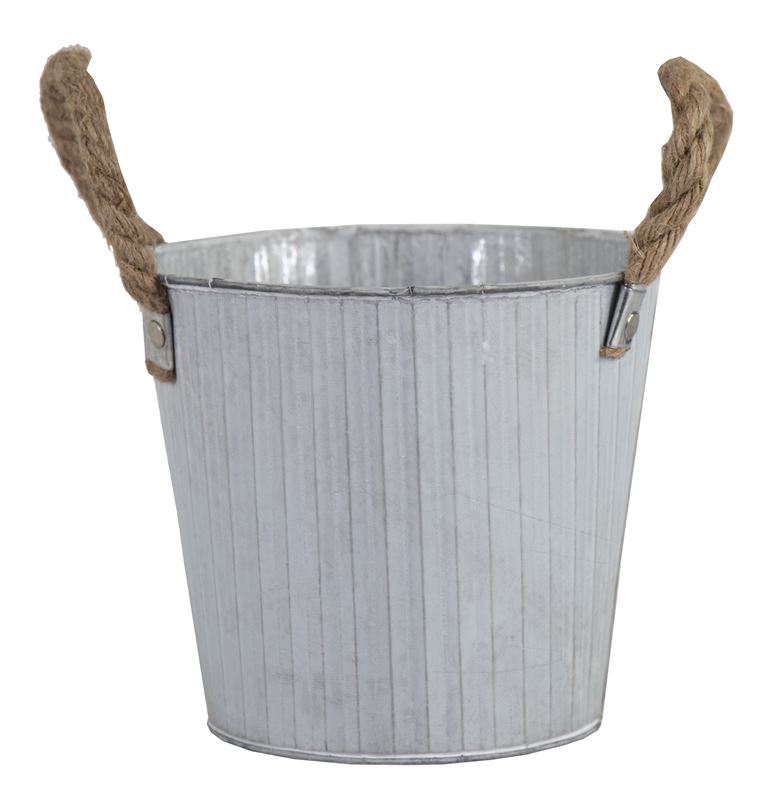 Bob Rope Planter Old White D20H18