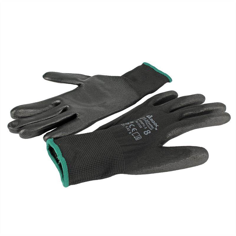 Handschoen 8 PU-Flex zwart 12/pak
