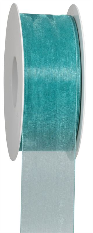 Lint Organza 40mm  50mtr aqua