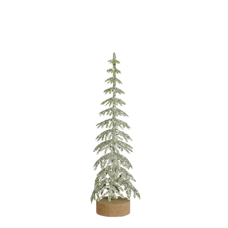 Decoratie boom gr frosted h20xd7cm