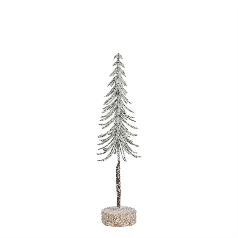 Decoratie boom gr frosted h26xd7cm