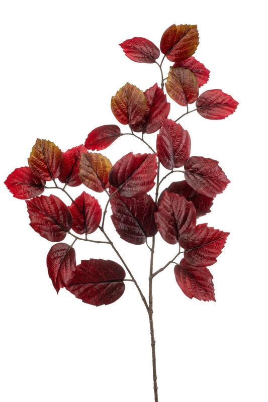 Birch lvs spray burgundy 80cm