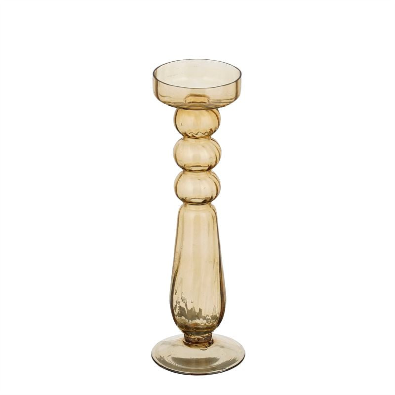 Rivka kandelaar l.bruin h30xd10cm