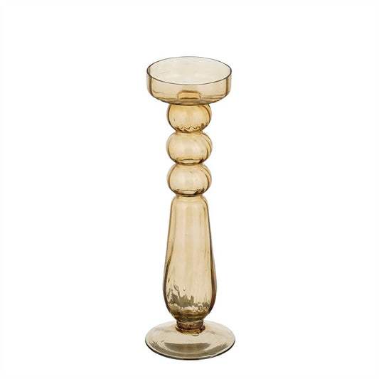 Rivka kandelaar l.bruin h30xd10cm