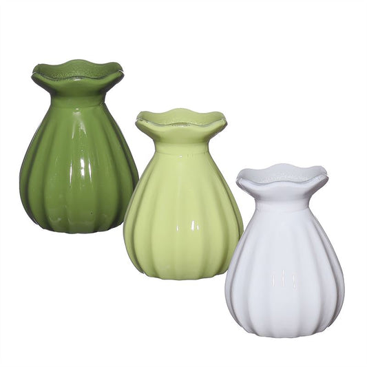 Fleur vase D.7 h. 9 cm solid grn. a