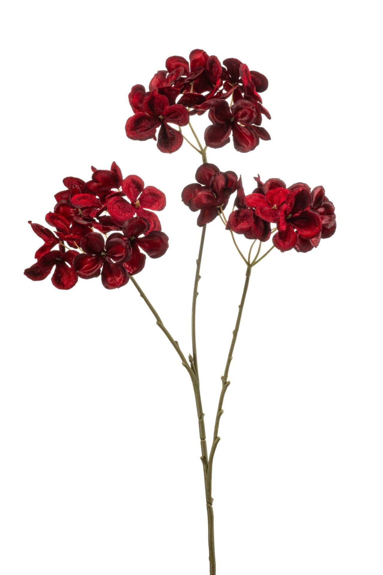 Hydrangea spray red 72cm