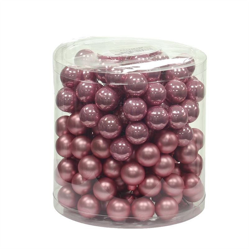 Glasbal 25 mm dr. roze combi 144st