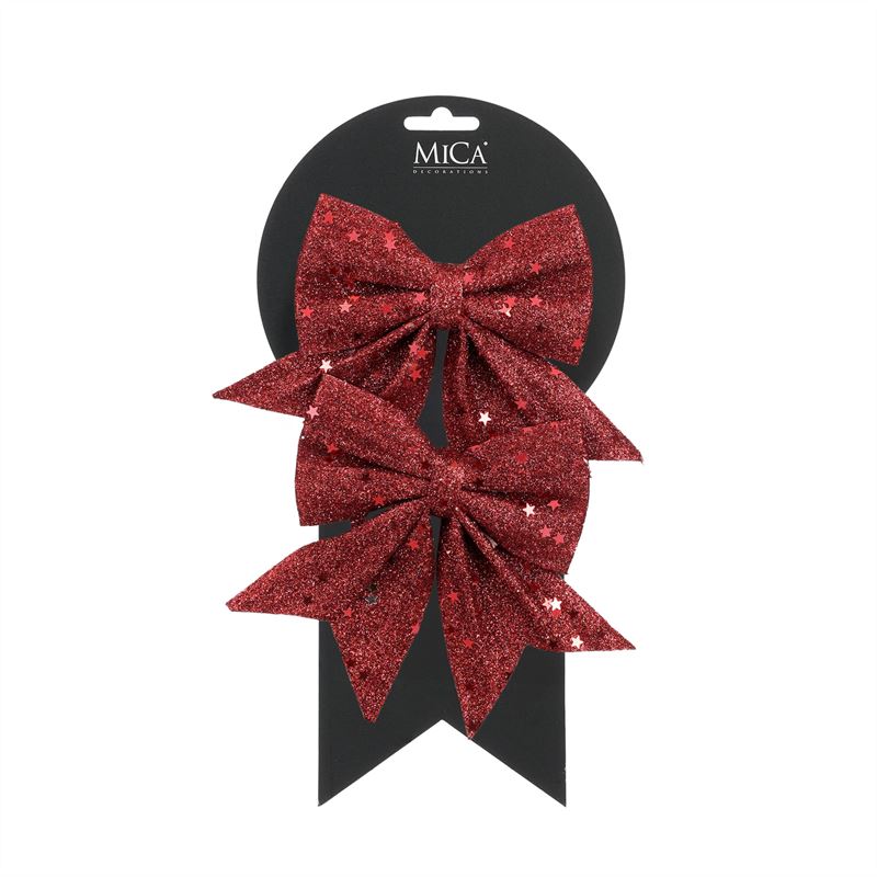 Strik d.rood 2 stuks l12xb13cm