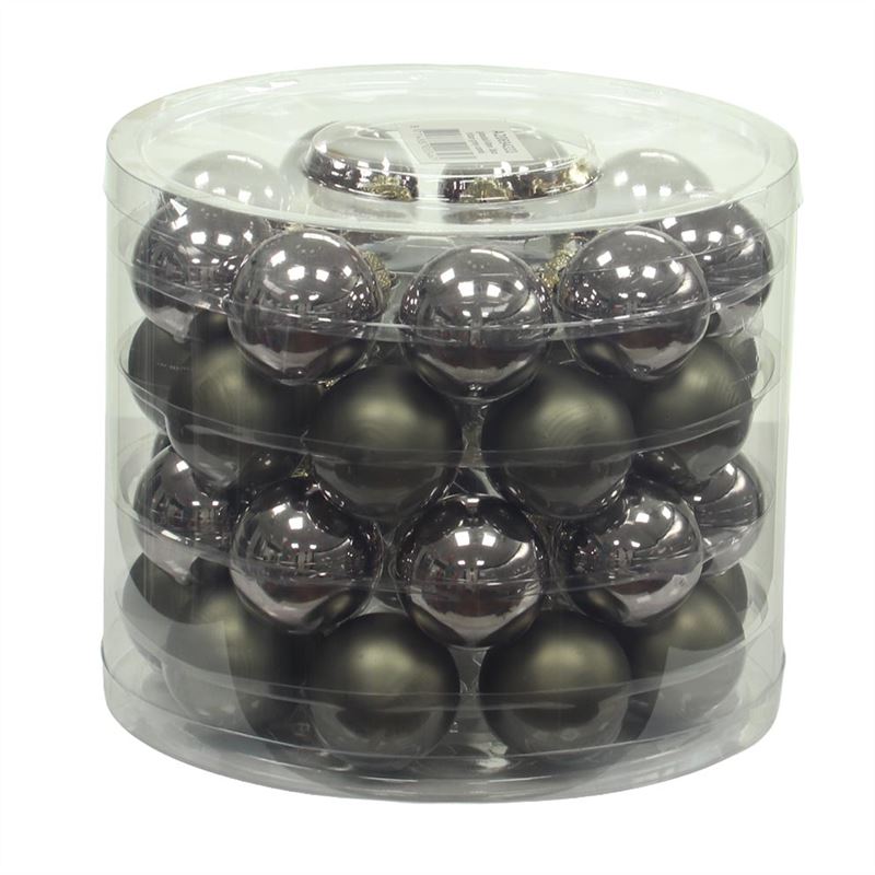Kerstbal 40mm titan grey combi 36/k